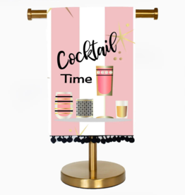 Mod Lounge Paper Co. Pink Cocktail Time Tea Towel