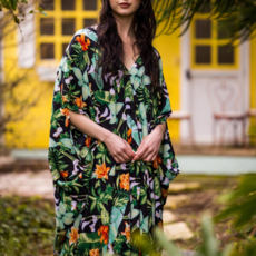 Jennafer Grace Midnight Jungle Caftan