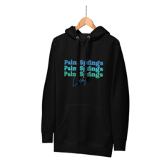 Peepa's Blue on Black Palm Springs Local Unisexy Hoodie