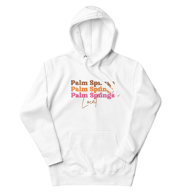 Peepa's Pink on White Palm Springs Local Unisexy Hoodie