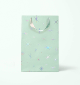 Sunshine Studios Holographic Mint Starburst Gift Bag, Medium