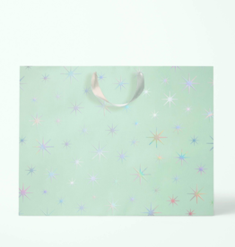 Sunshine Studios Holographic Mint Starburst Gift Bag, Large