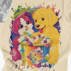 Par.tees by Party On! Lisa Frank Tee (beige/pup kitty popcorn)