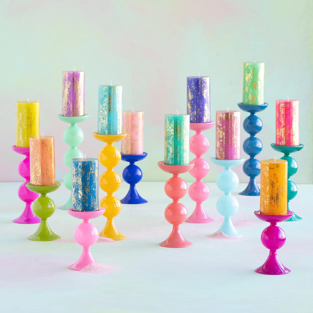 Glitterville 9.25" Pillar Candle Holder