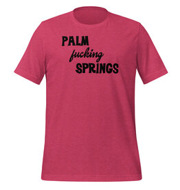 Peepa's Palm Fucking Springs Unisexy Graphic Tee Raspberry