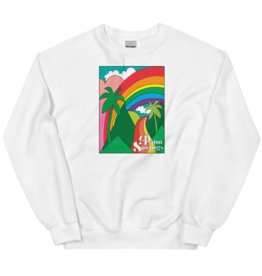 Peepa's White Rainbow Road Unisexy Sweatshirt
