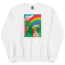 Peepa's White Rainbow Road Unisexy Sweatshirt