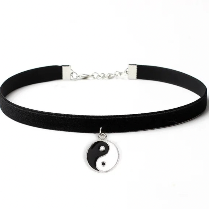 Peepa's Accessories Black Yin Yang Choker