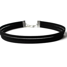 Peepa's Accessories Black Triple Band Choker