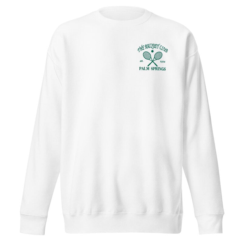Peepa's Racquet Club Unisexy Sweatshirt White