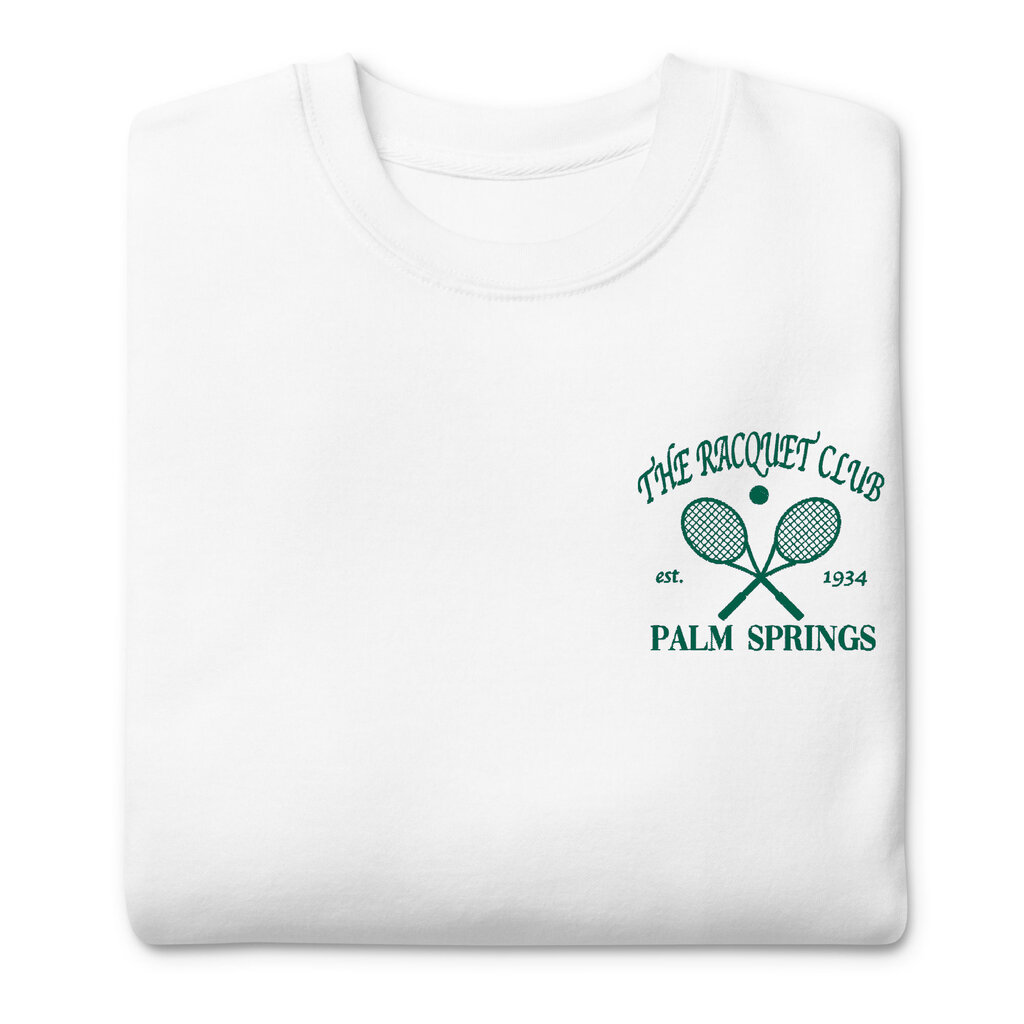 Peepa's Racquet Club Unisexy Sweatshirt White