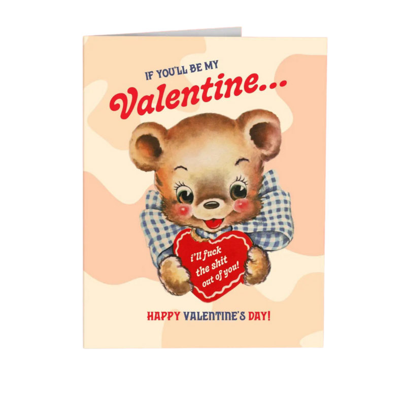 Offensive & Delightful VL01 Bear Hug Valentines Card