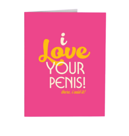 Offensive & Delightful LV13 I Love Your Penis Card