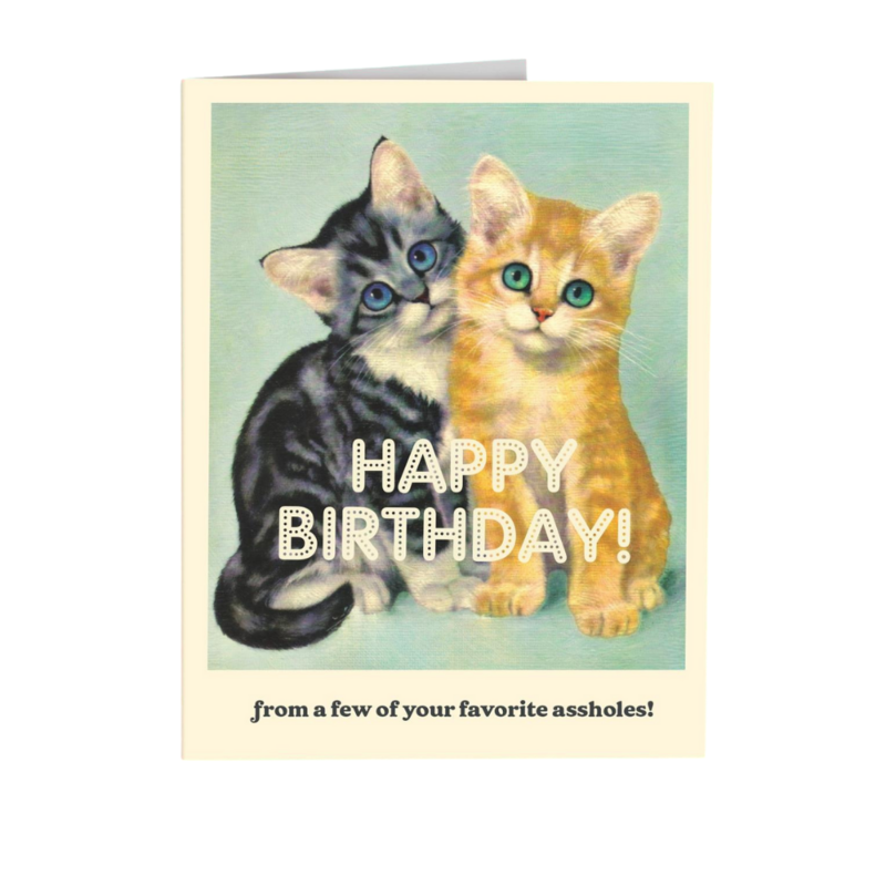 Offensive & Delightful BD07 Asshole Cats Card