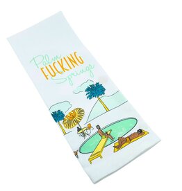 Bad Grandma Palm fucking Springs poolside tea towel