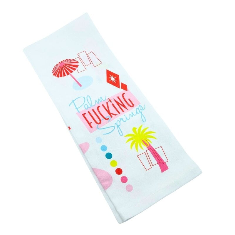 Bad Grandma Palm fucking Springs cocktails tea towel