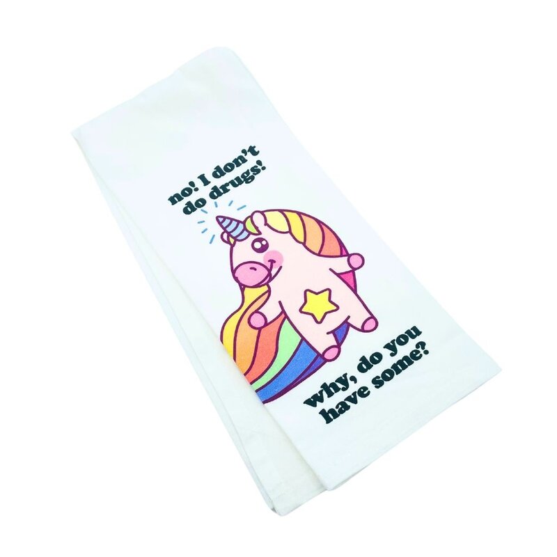 Bad Grandma No, I don't do drugs tea towel