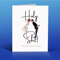 Offensive & Delightful LV86 Holy Shit Wedding Card
