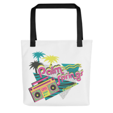 Peepa's 90's Palm Springs Boombox Tote Bag