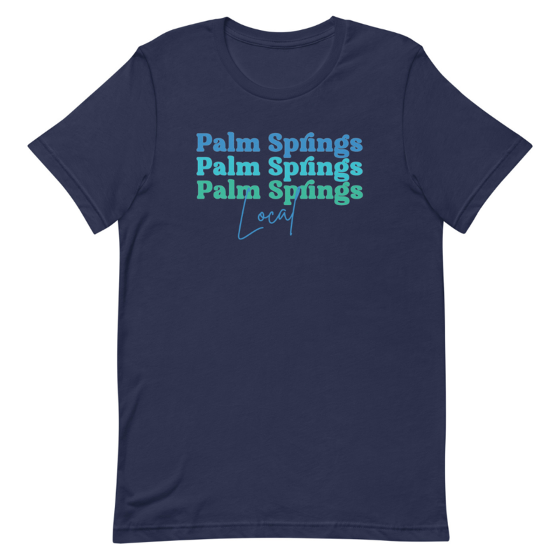 Peepa's Blue on Navy Palm Springs Local Unisexy Graphic Tee