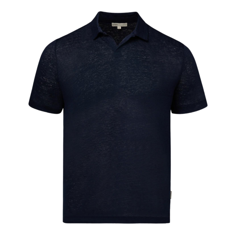 Onia Shaun Linen Polo - Deep Navy