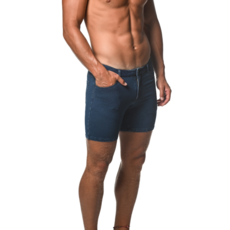 ST33LE (Steele) Cobalt Washed Denim 5" Inseam Knit Stretch Jeans Shorts ST-1932