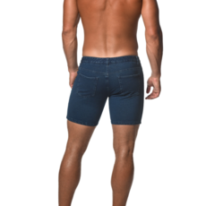 ST33LE (Steele) Cobalt Washed Denim 5" Inseam Knit Stretch Jeans Shorts ST-1932