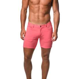 ST33LE (Steele) Pink Jelly 5" Inseam Stretch Knit Jeans Shorts ST-1932