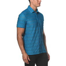 ST33LE (Steele) Cobalt Darts Stretch Lace Gossamer Shirt ST-24015