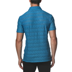 ST33LE (Steele) Cobalt Darts Stretch Lace Gossamer Shirt ST-24015