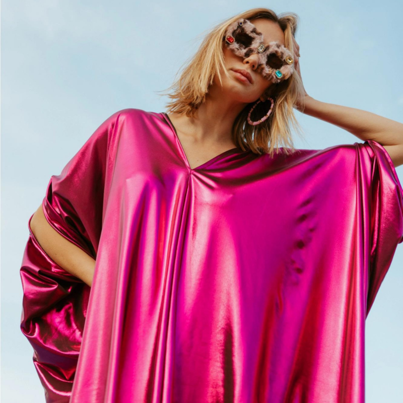 Jennafer Grace Midnight Bubblegum Electric Caftan