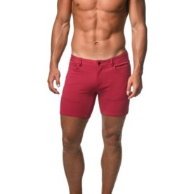 ST33LE (Steele) Raspberry 5" Inseam Stretch Knit Jeans Shorts ST-1932