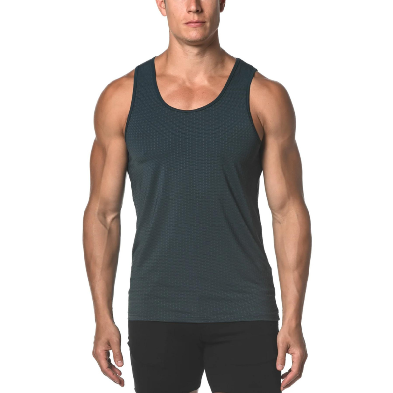 ST33LE Petrol Techno Textured Mesh Tank Top ST-275