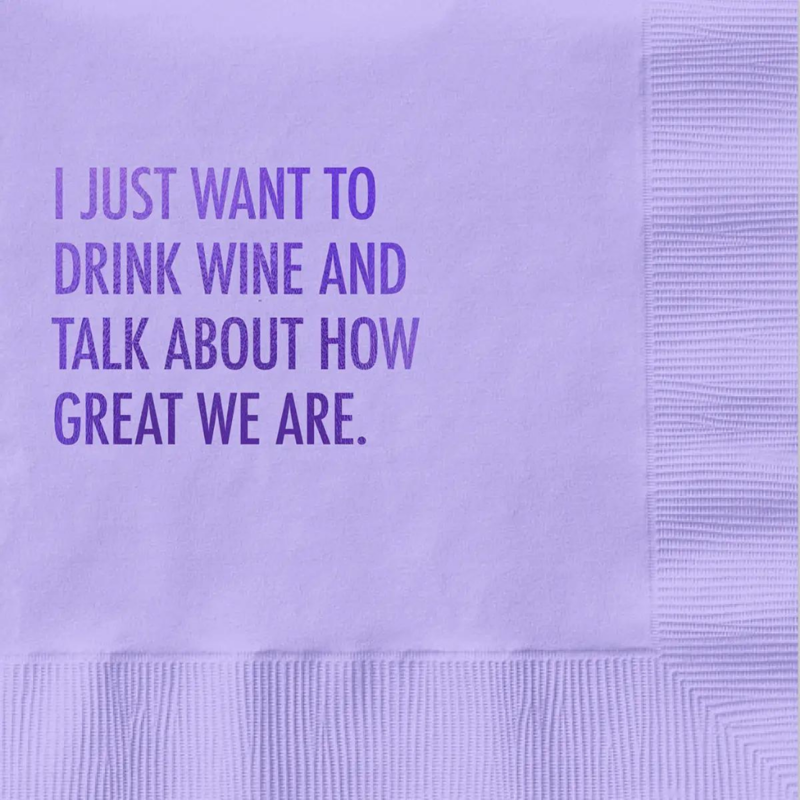 Pretty Alright Goods Wine & Great Cocktail Napkin
