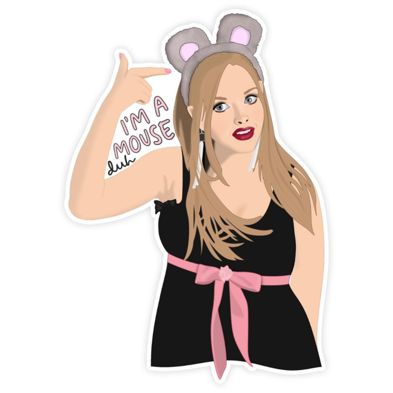 Shop Trimmings Mean Girls I'm A Mouse Duh Halloween Sticker