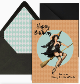 Mod Lounge Paper Co. Sexy Little Witch Birthday Card