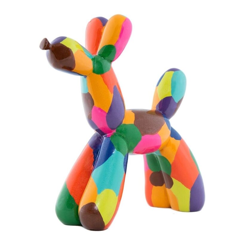Interior Illusions Multi Color Resin Dog Sculpture 12" tall