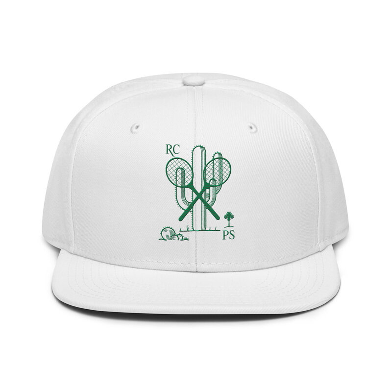 Peepa's Racquet Club White Snapback Hat