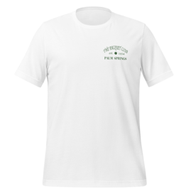 Peepa's Racquet Club Green Back Logo Unisex Graphic Tee
