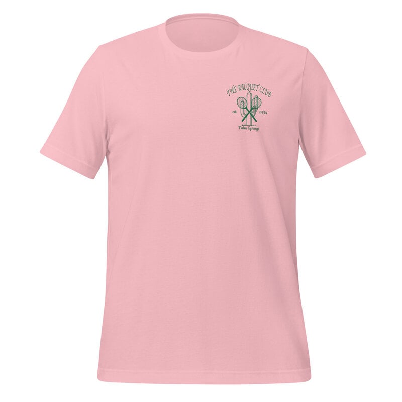 Peepa's Racquet Club Pink Embroidered Unisex Tee