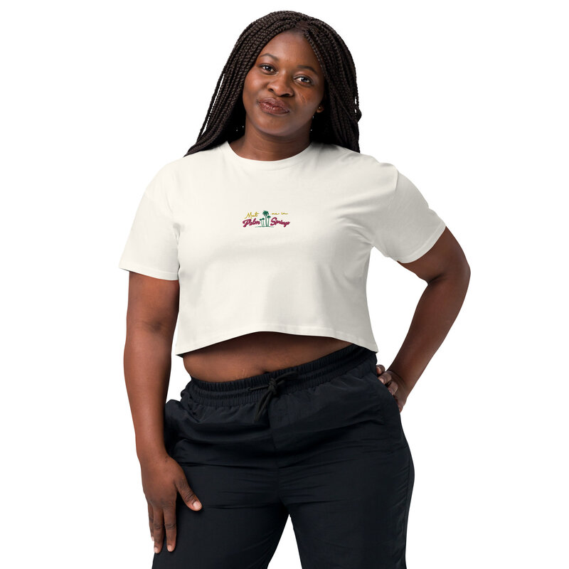 Peepa's Meet Me In Palm Springs Embroidered Crop Top