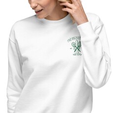 Peepa's Racquet Club White Crewneck Unisex Sweatshirt