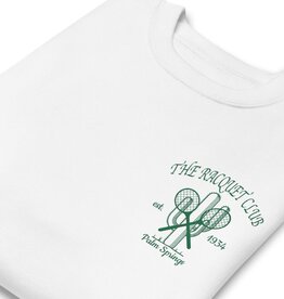 Peepa's Racquet Club White Crewneck Unisex Sweatshirt