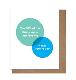 Pretty Alright Goods Fifty Percent Dad Father's Day Card