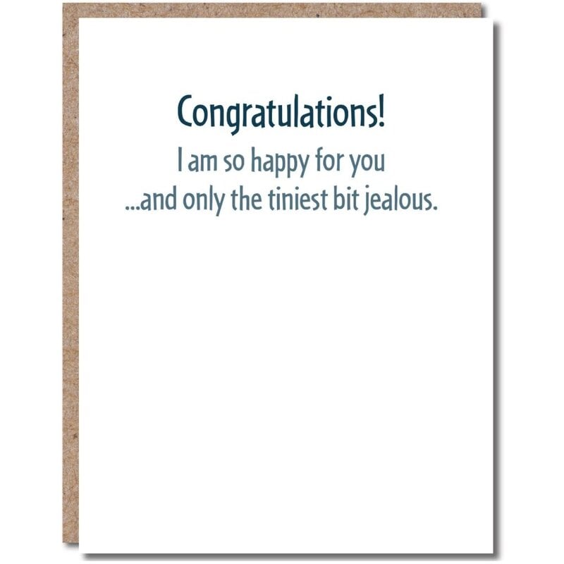 Modern Wit Congrats Happy for You A Little Bit Jealous Card