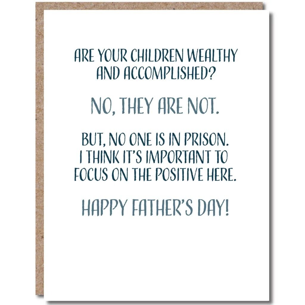 Modern Wit FD005 Focus On The Positive Father's Day Card