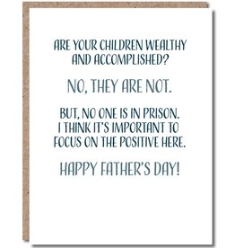 Modern Wit Focus On The Positive Father's Day Card