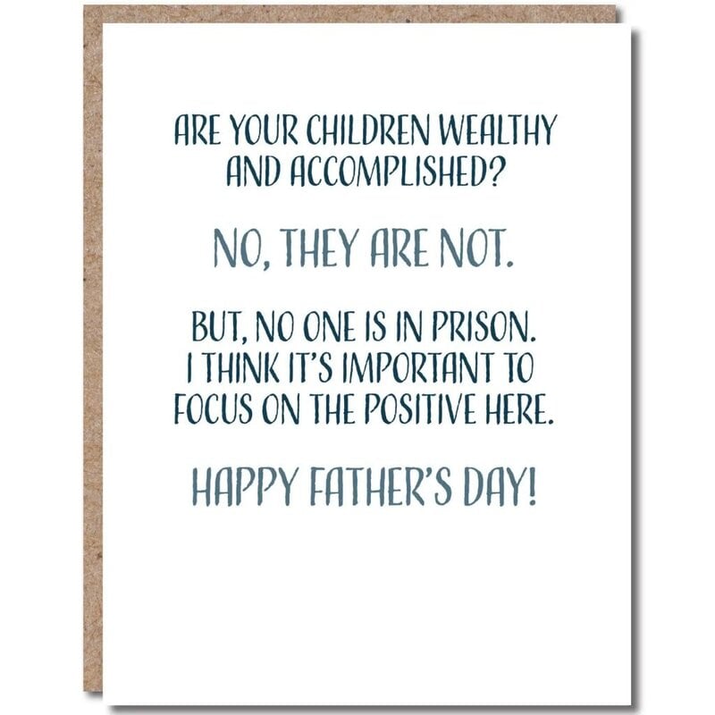 Modern Wit Focus On The Positive Father's Day Card