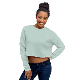 Peepa's Racquet Club Dusty Blue Crop Sweatshirt