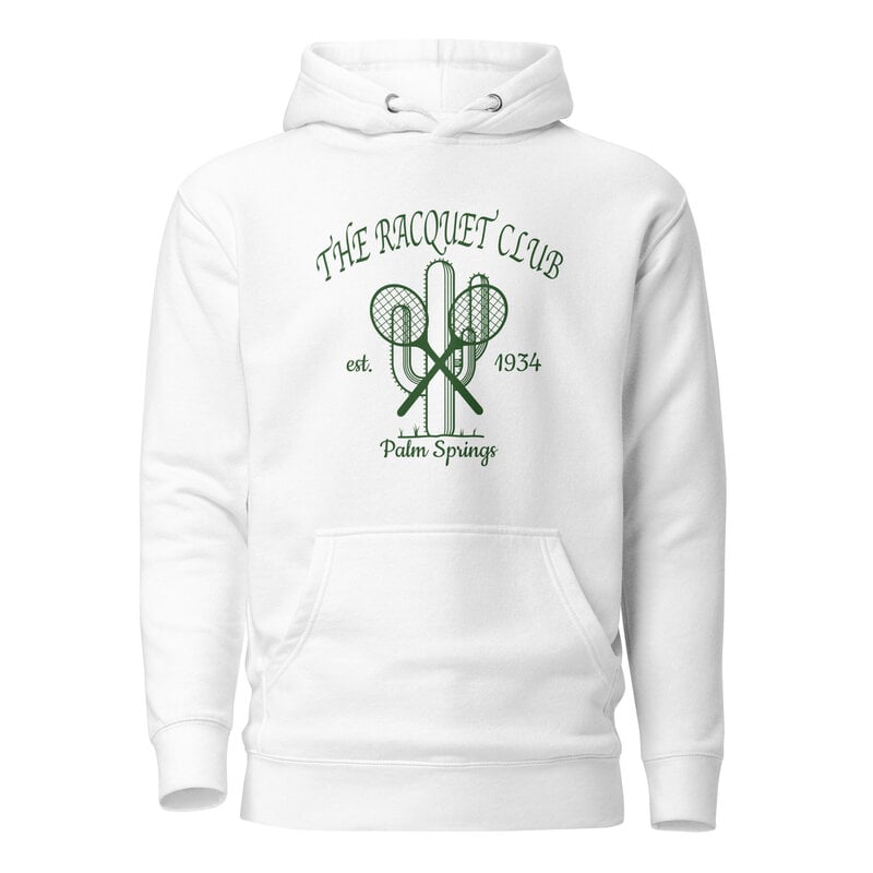 Peepa's Racquet Club 2.0 White Unisexy Hoodie